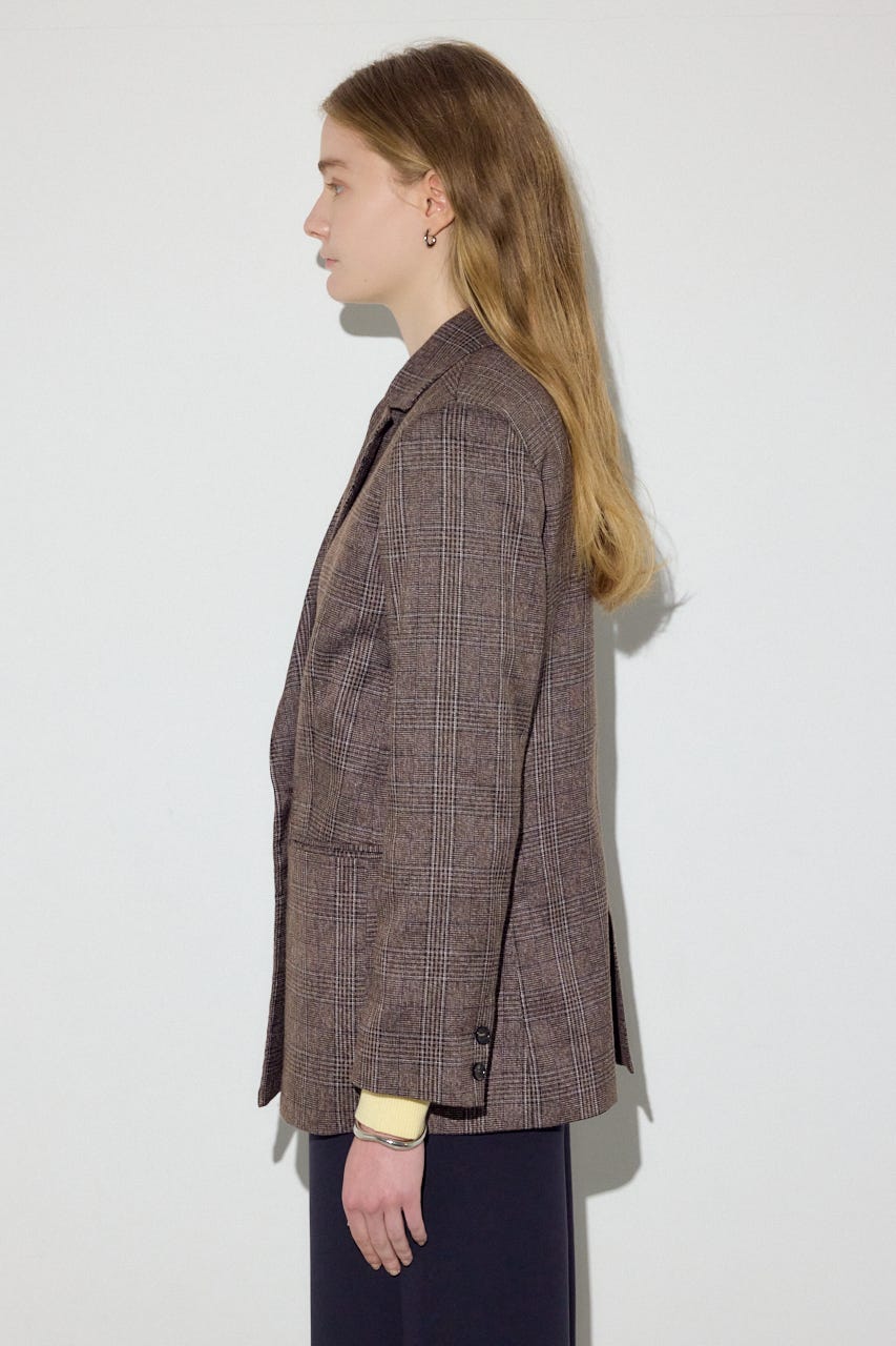 素材アソートテーラードジャケット Glen Check FREE