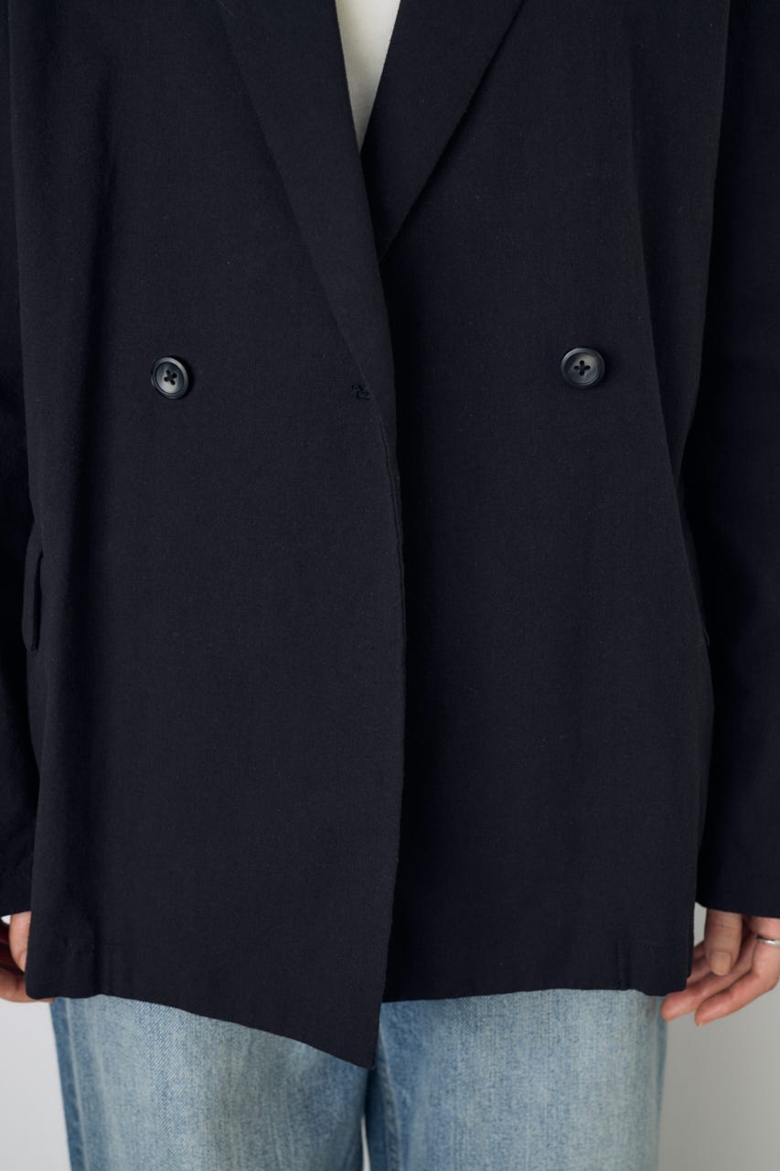 フレンチリネンCOOLMAXテーラードジャケット BLK M