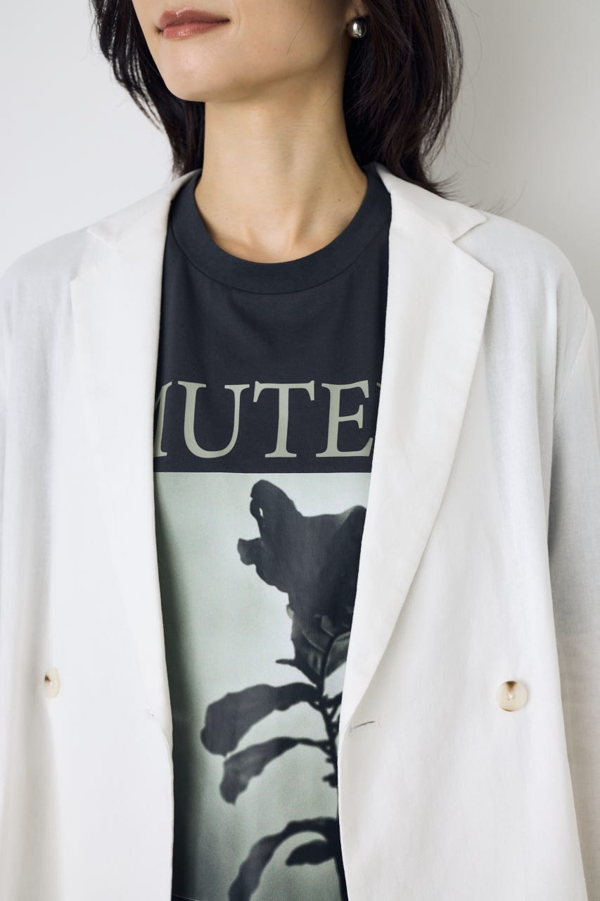 フレンチリネンCOOLMAXテーラードジャケット O/WHT M