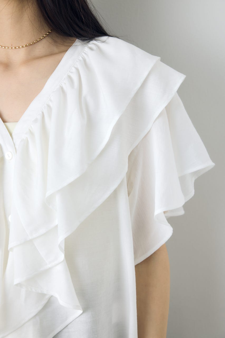 ラッフルブラウス O/WHT FREE