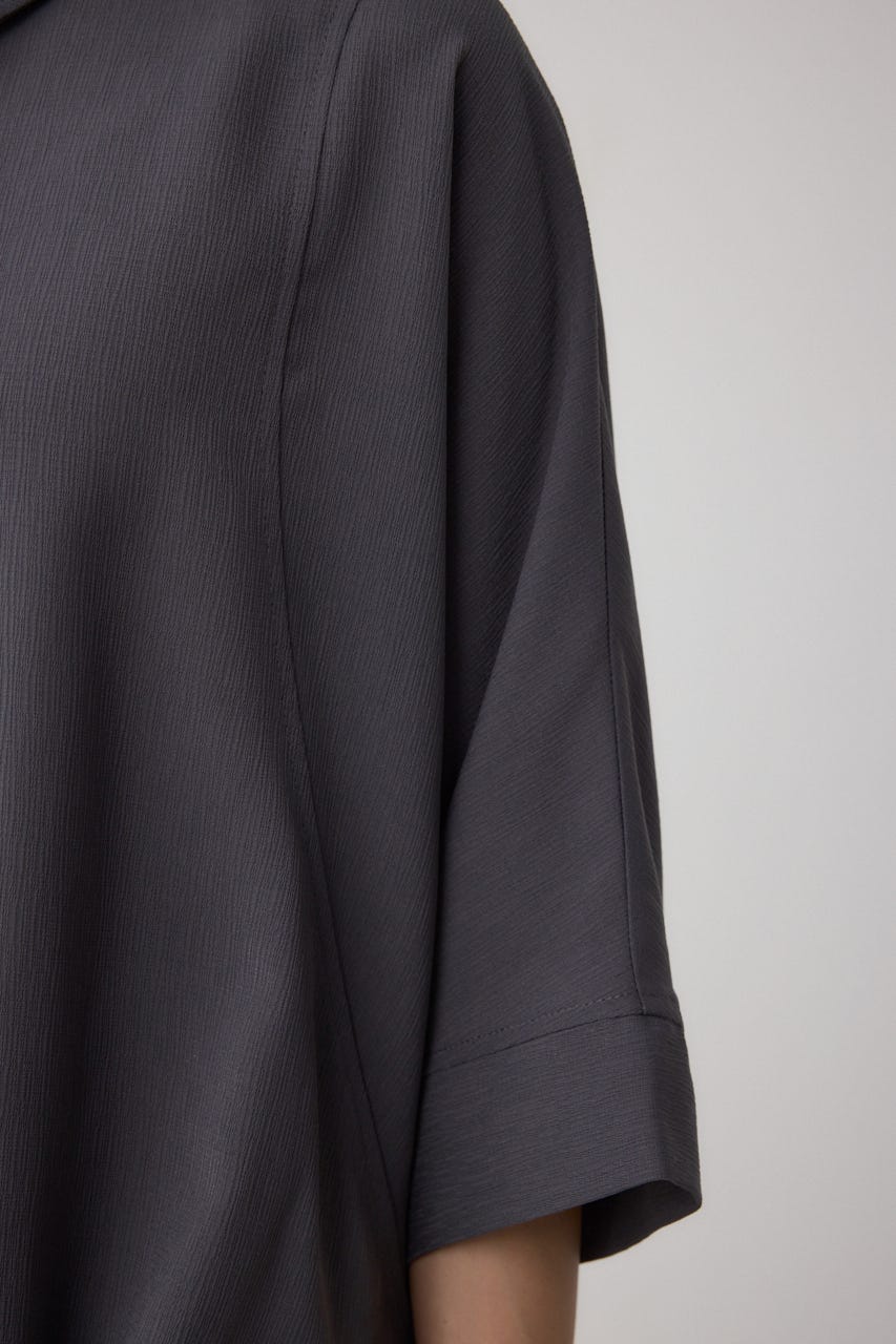【接触冷感】楊柳タックヘムコクーンシャツ GRY FREE