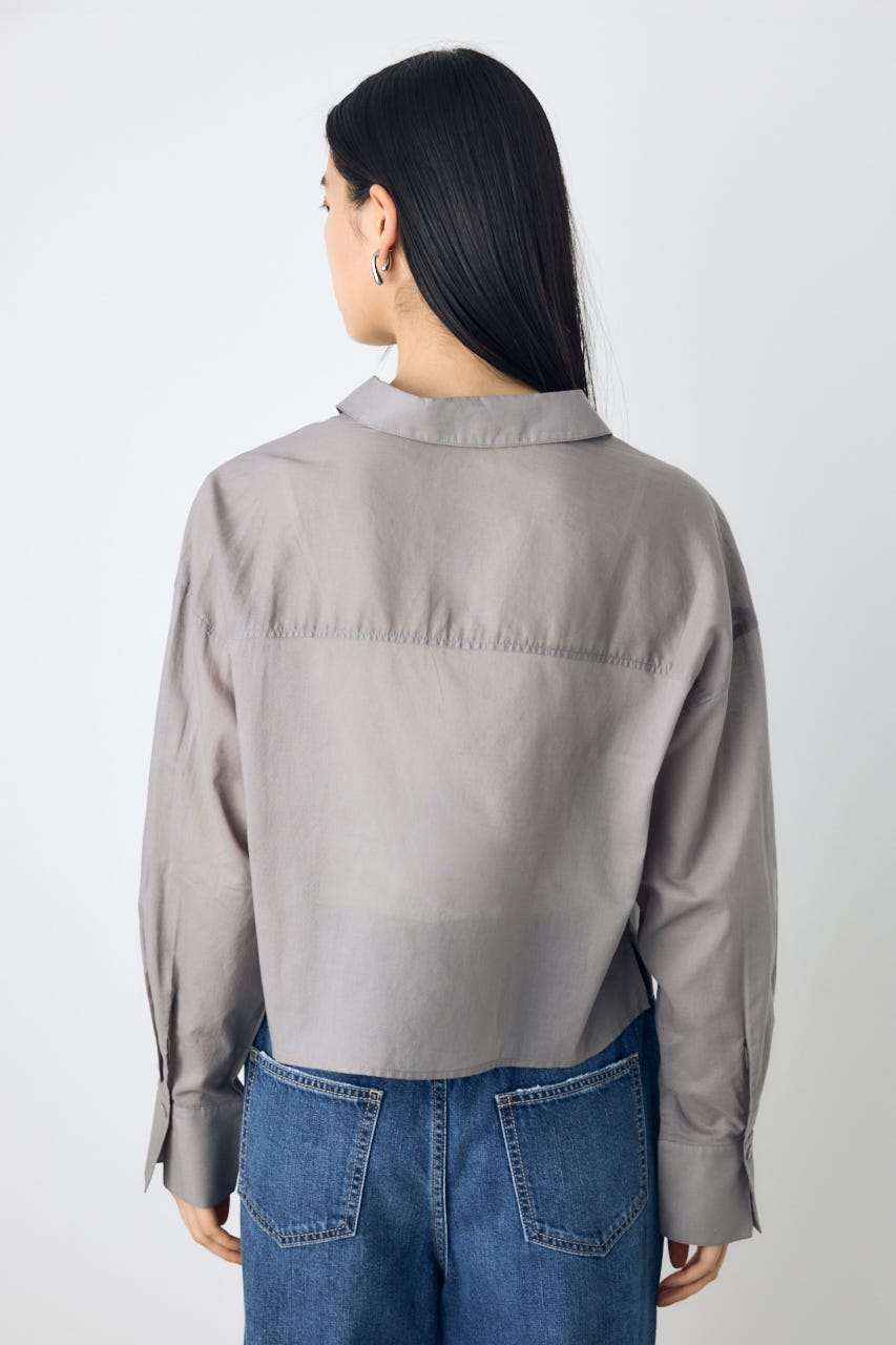 【着丈バリエ】シアーコットンレギュラーシャツ GRY S