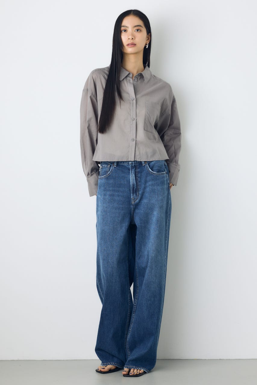 【着丈バリエ】シアーコットンレギュラーシャツ GRY S
