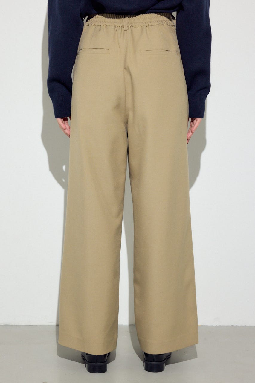 ベーシックタックワイドパンツ BEG L
