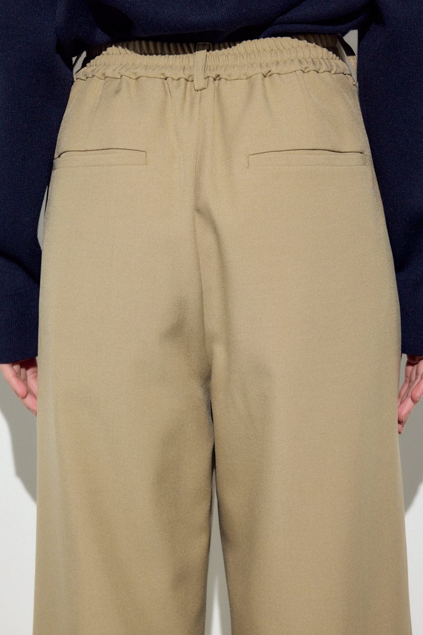 ベーシックタックワイドパンツ BEG L