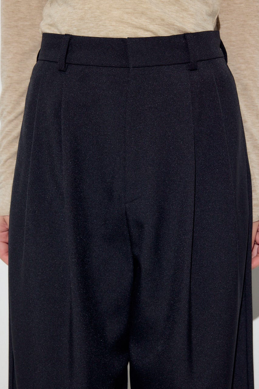 ベーシックタックワイドパンツ BLK S