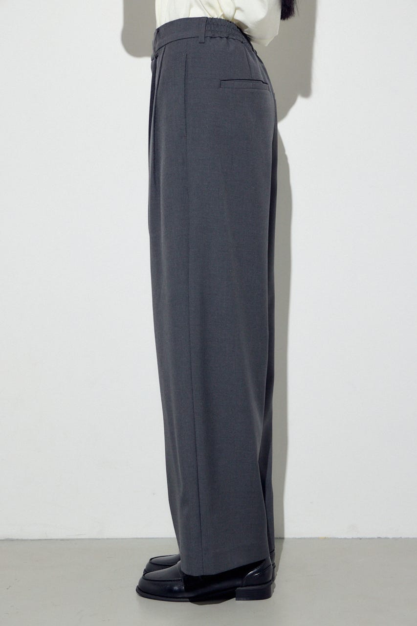 ベーシックタックワイドパンツ T.GRY S