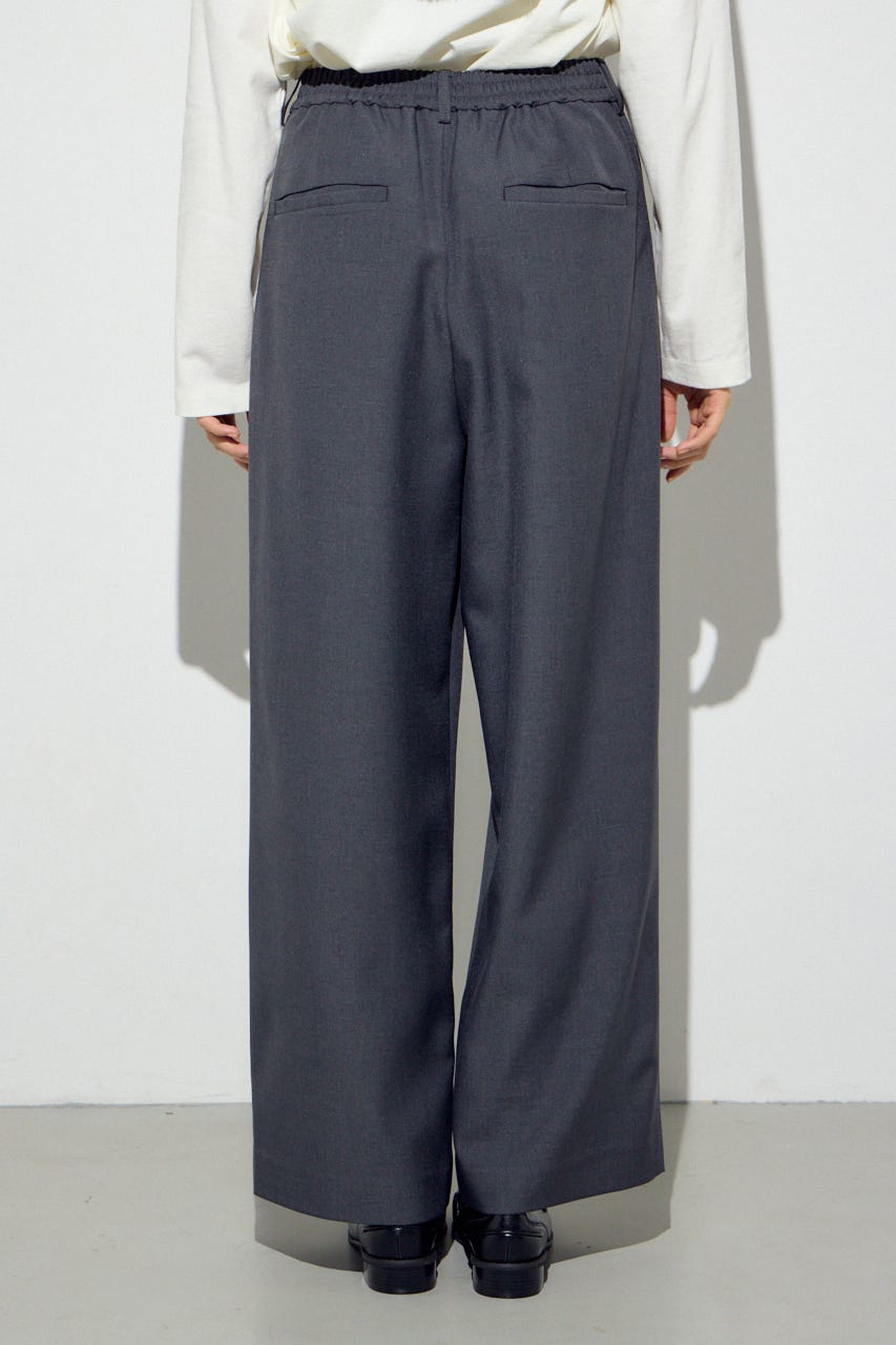 ベーシックタックワイドパンツ T.GRY S