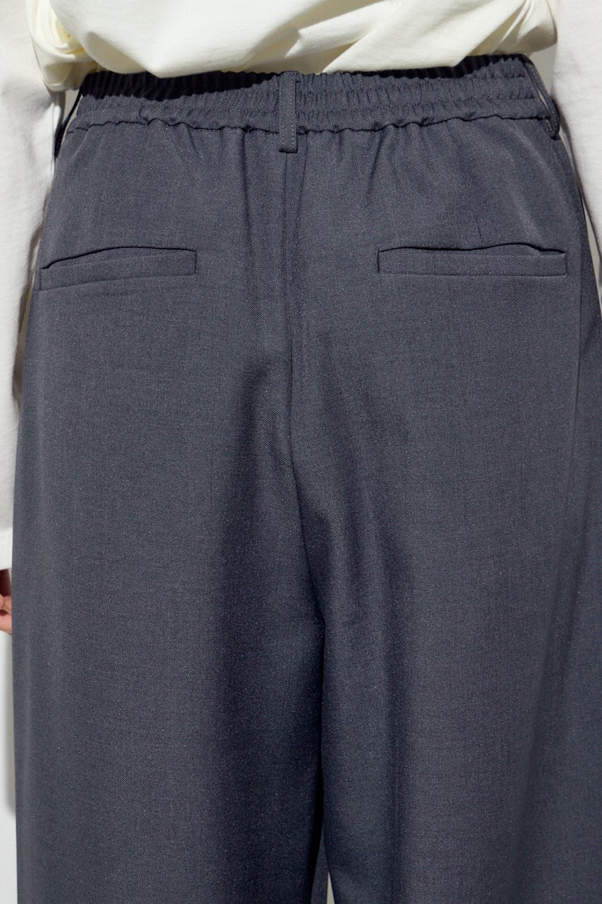 ベーシックタックワイドパンツ T.GRY S