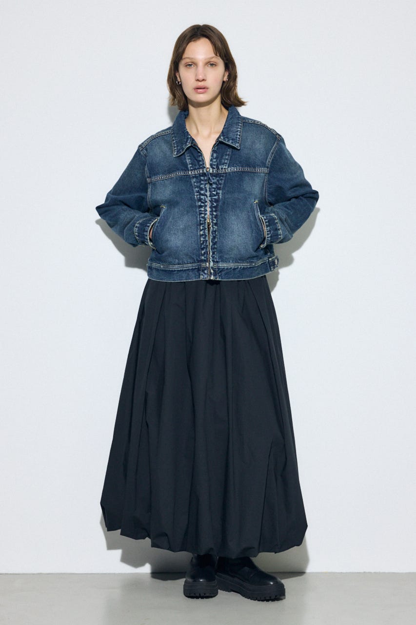 ギャザーバルーンスカート BLK M