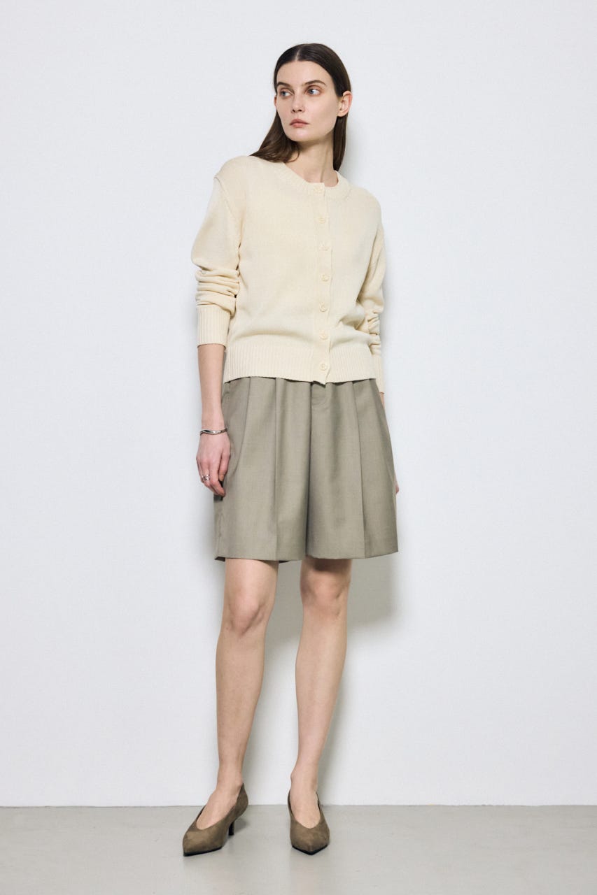 【SS先行アイテム】タックハーフパンツ BEG S