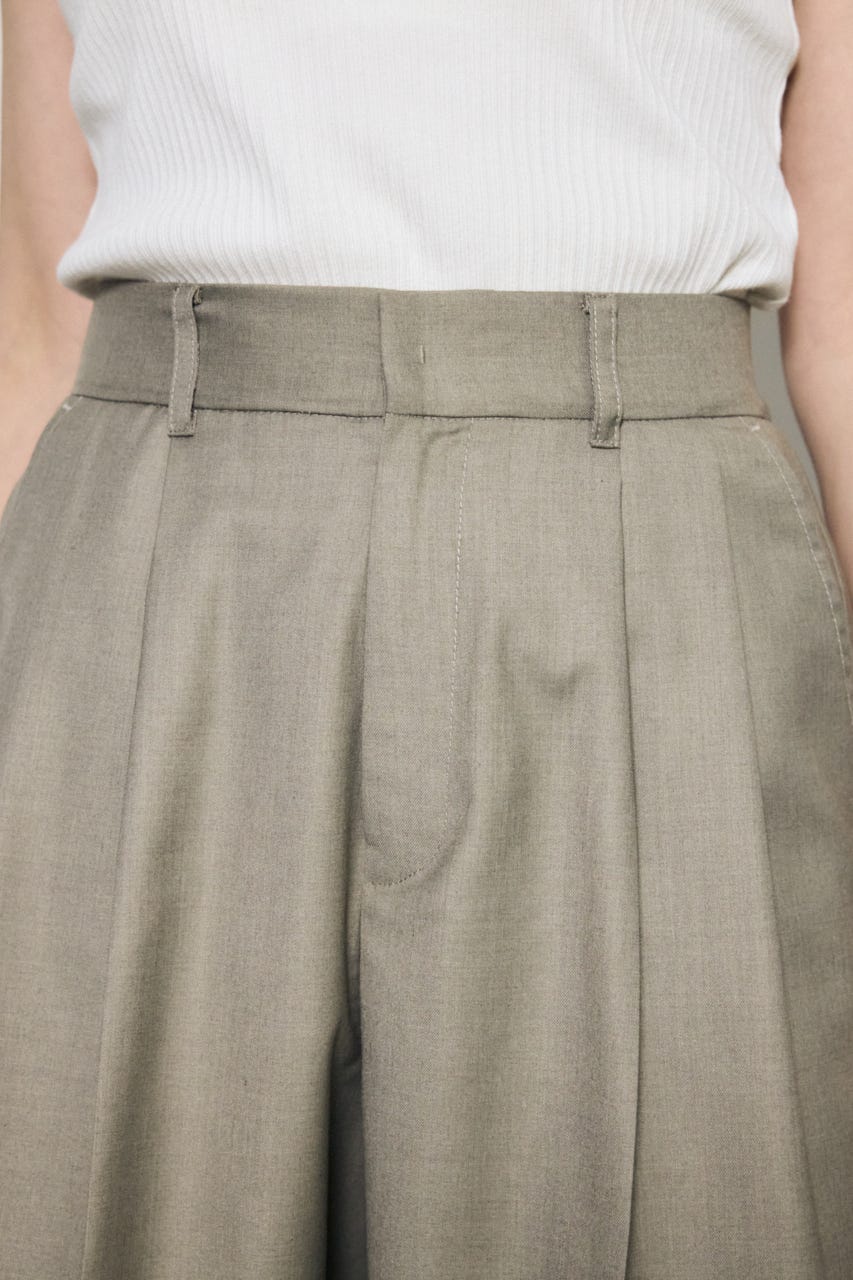 【SS先行アイテム】タックハーフパンツ BEG S