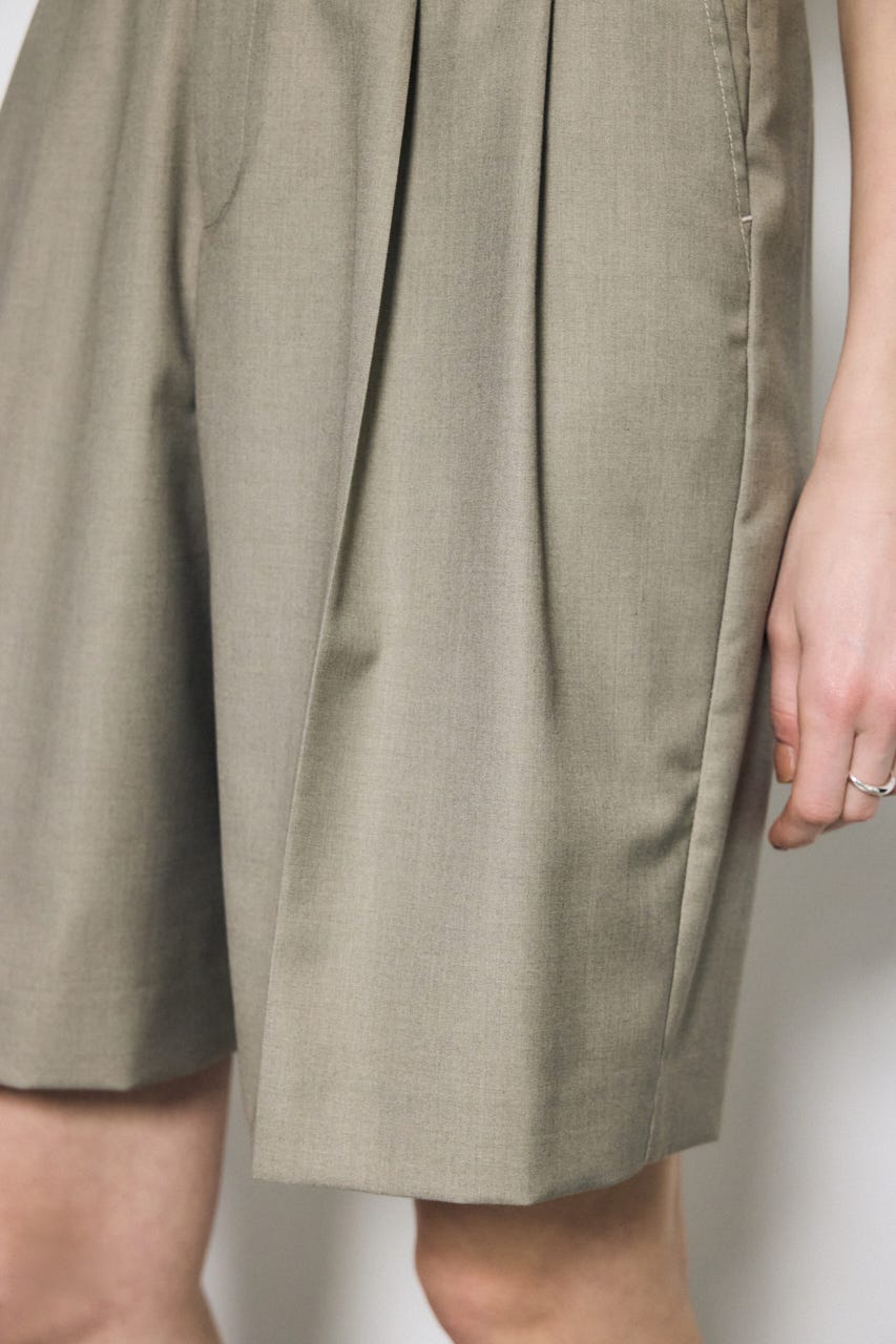 【SS先行アイテム】タックハーフパンツ BEG S