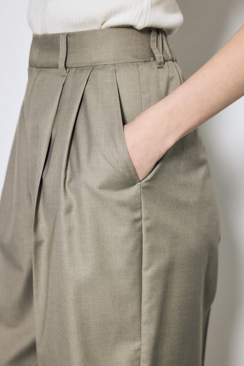 【SS先行アイテム】タックハーフパンツ BEG S