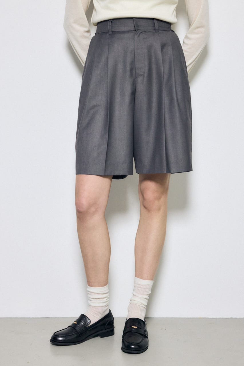 【SS先行アイテム】タックハーフパンツ T.GRY M