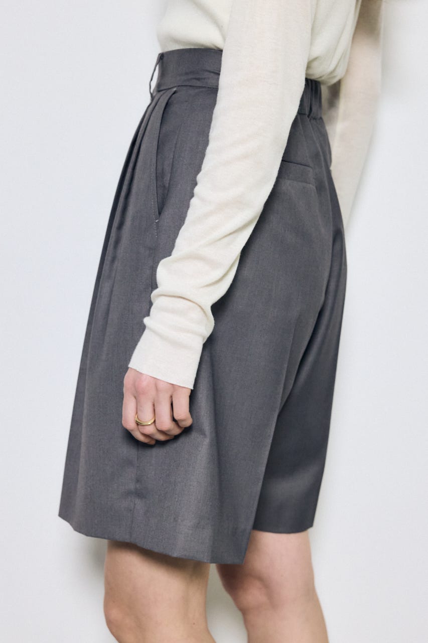 【SS先行アイテム】タックハーフパンツ T.GRY M