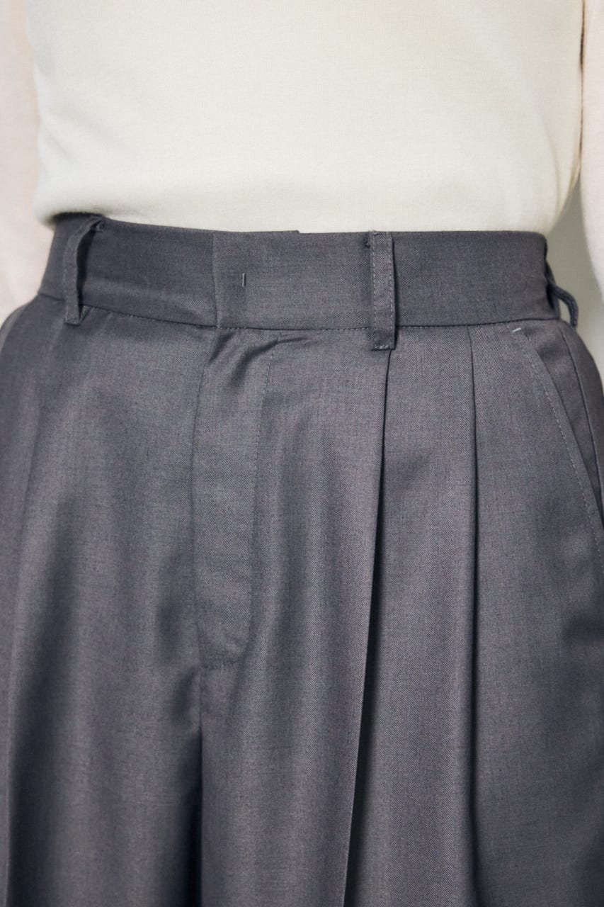 【SS先行アイテム】タックハーフパンツ T.GRY M