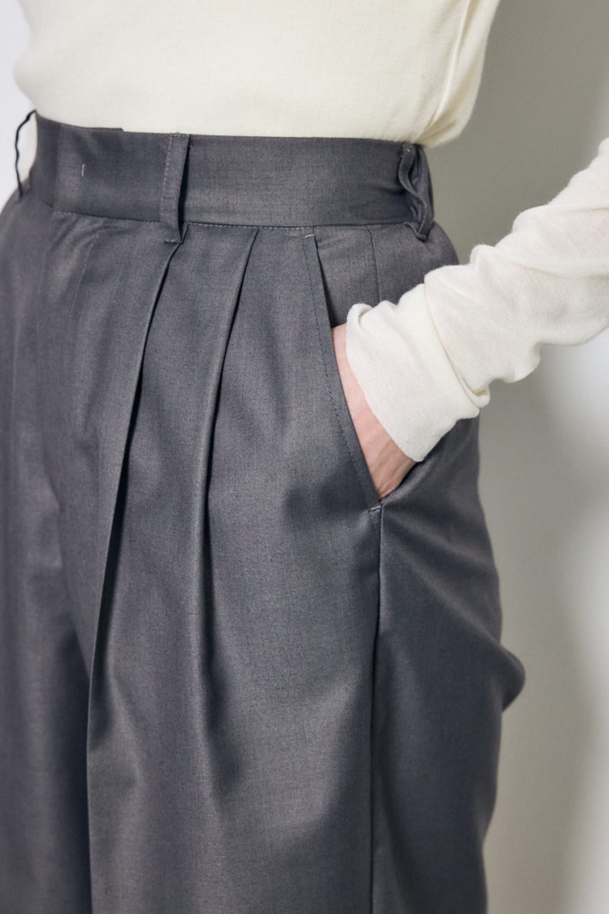 【SS先行アイテム】タックハーフパンツ T.GRY M