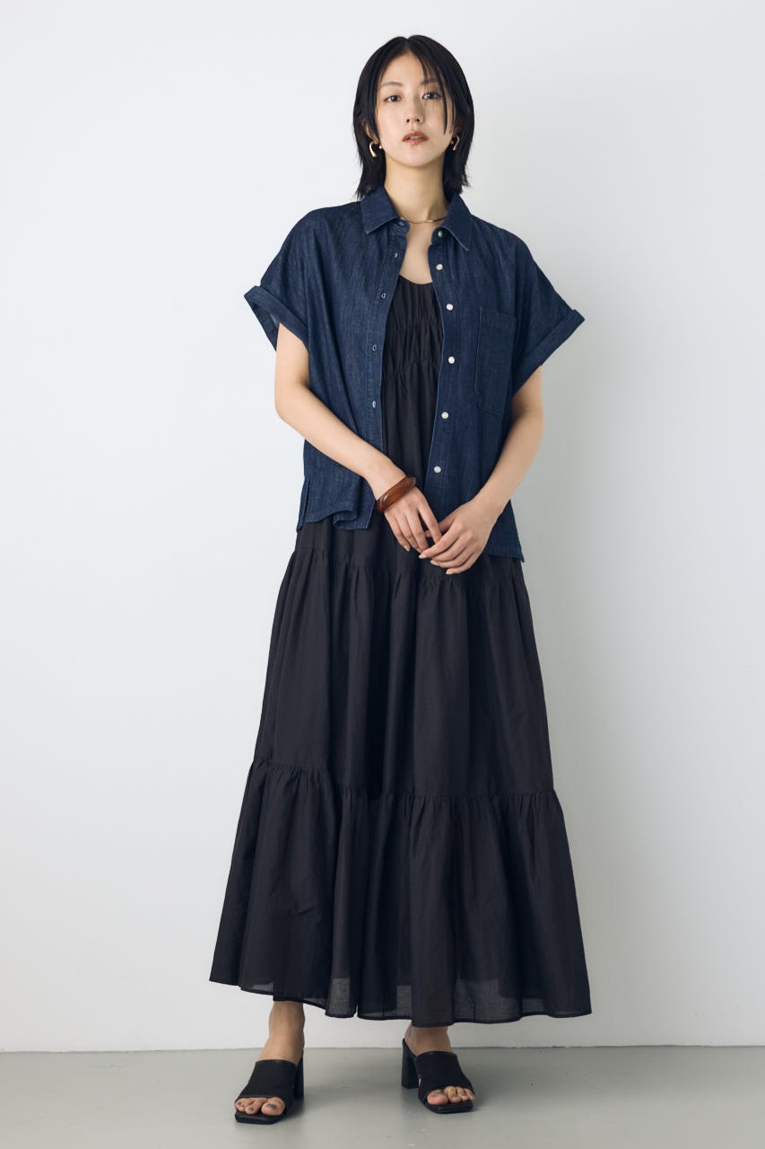 AZUL BY MOUSSY | ギャザーティアードコットンキャミワンピース