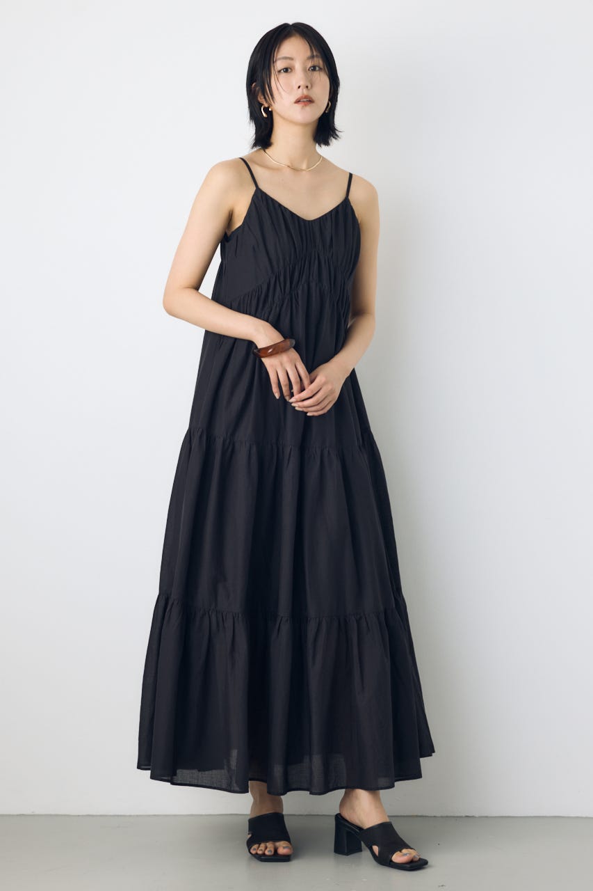 AZUL BY MOUSSY | ギャザーティアードコットンキャミワンピース