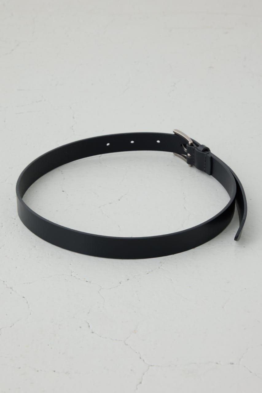 スクエアバックルレザーベルト BLK FREE