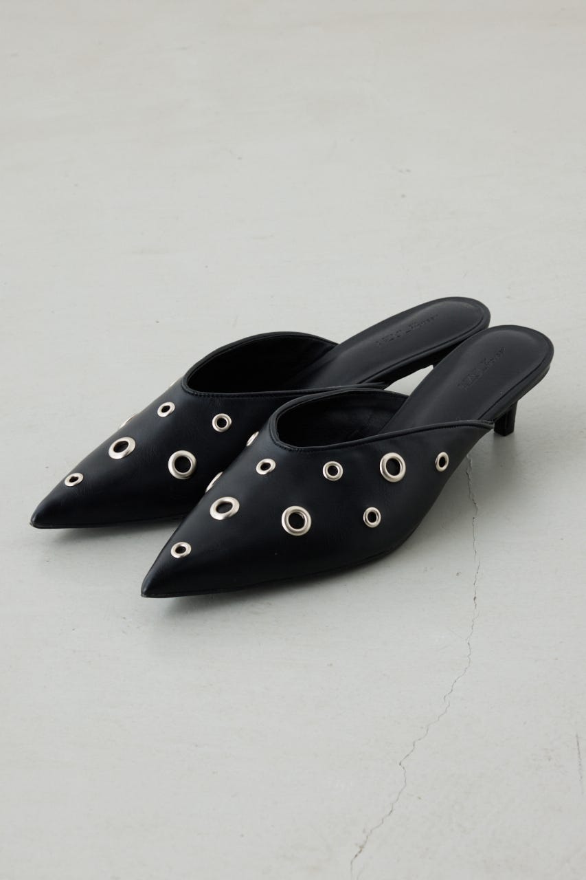 ハトメデザインミュール BLK S