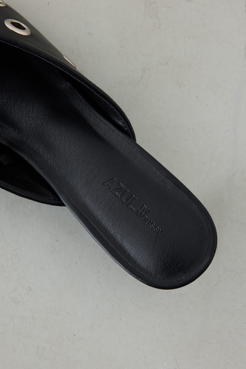 ハトメデザインミュール BLK S