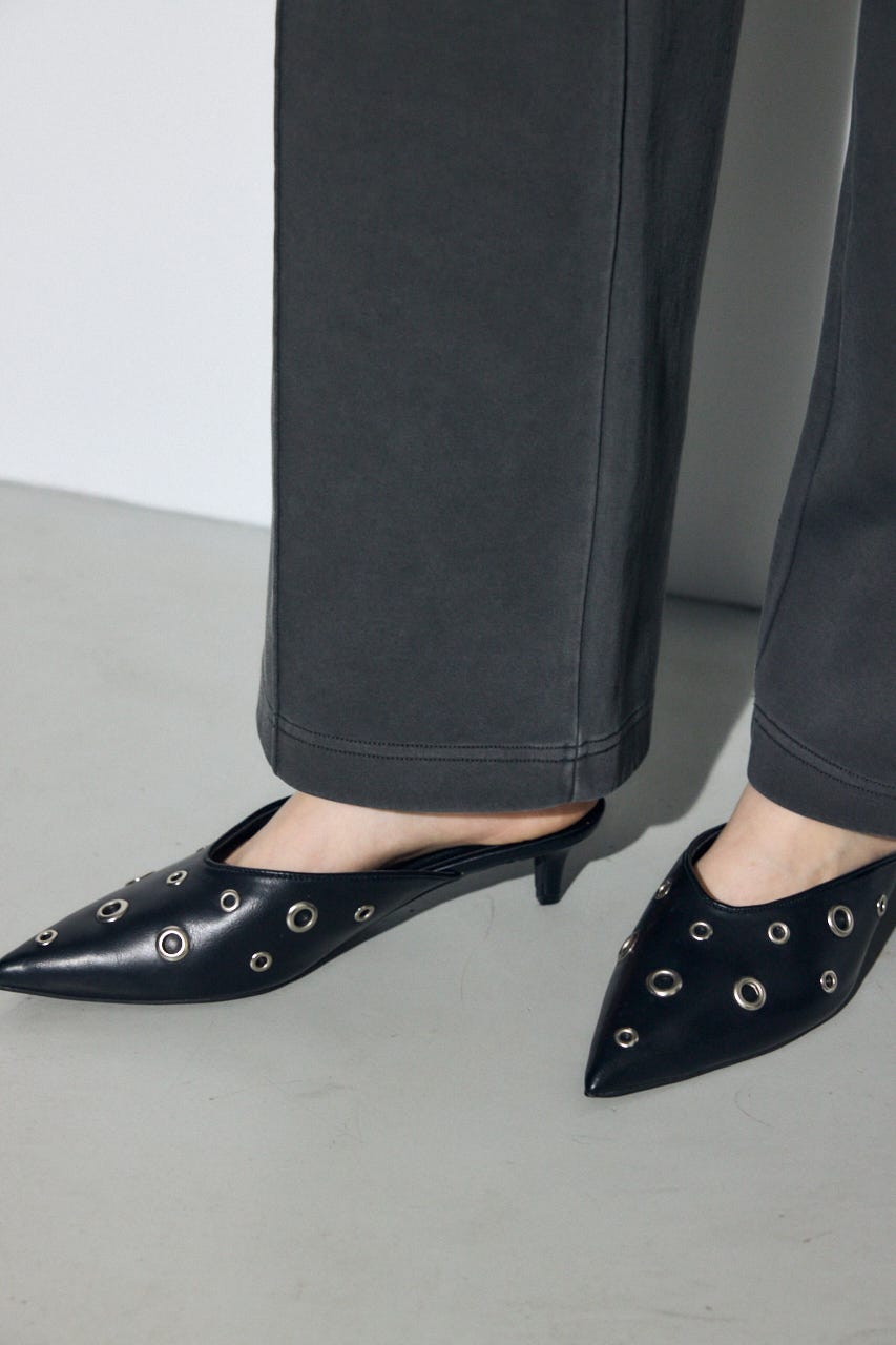 ハトメデザインミュール BLK S