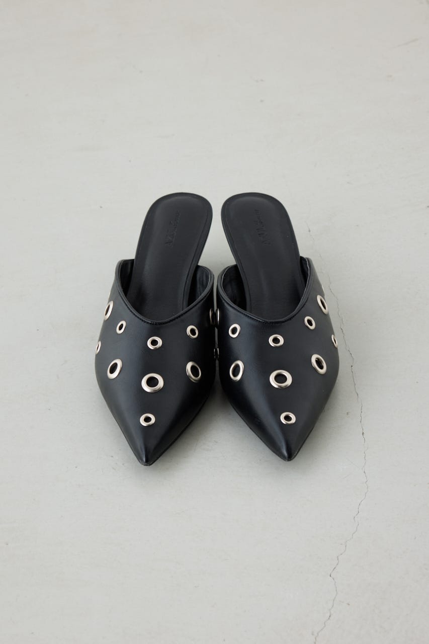 ハトメデザインミュール BLK S