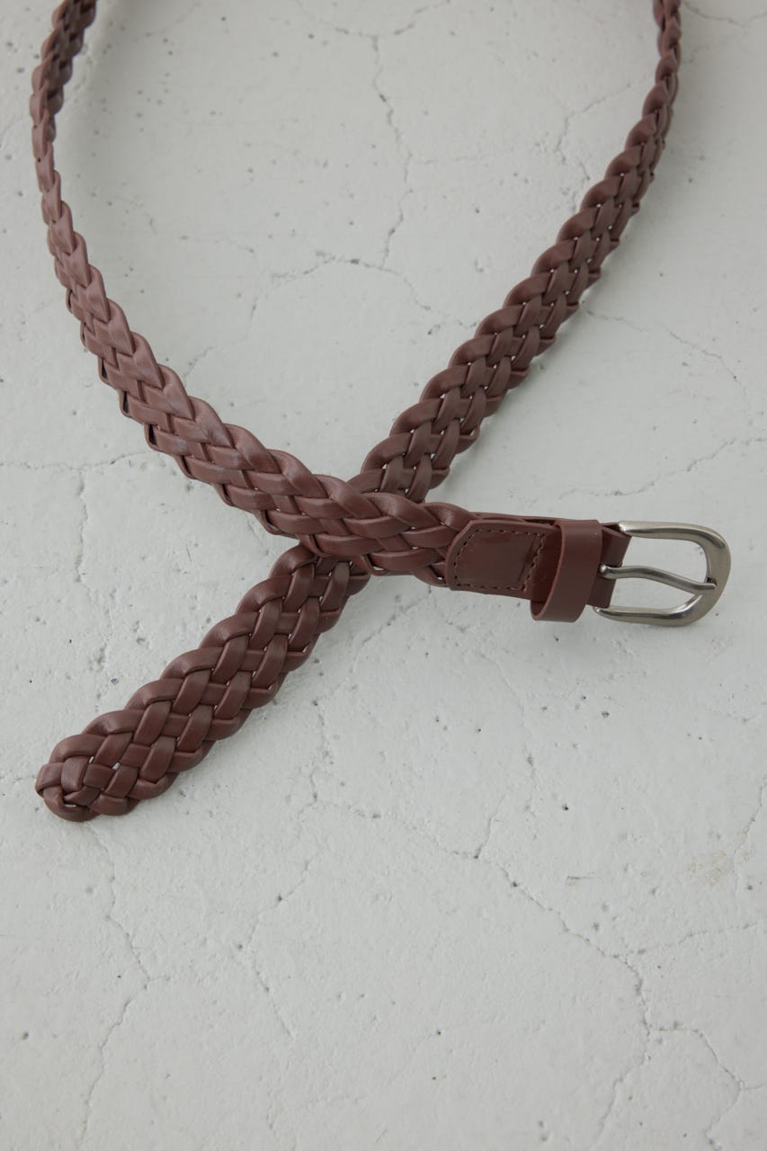 フェイクレザーメッシュベルト BRN FREE