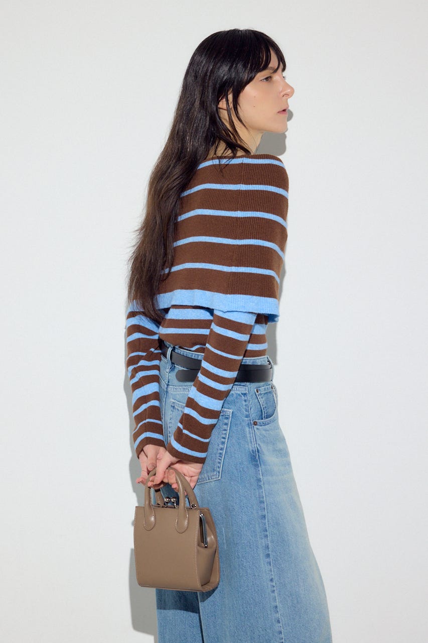 メタルフレームスクエアバッグ D/BEG FREE