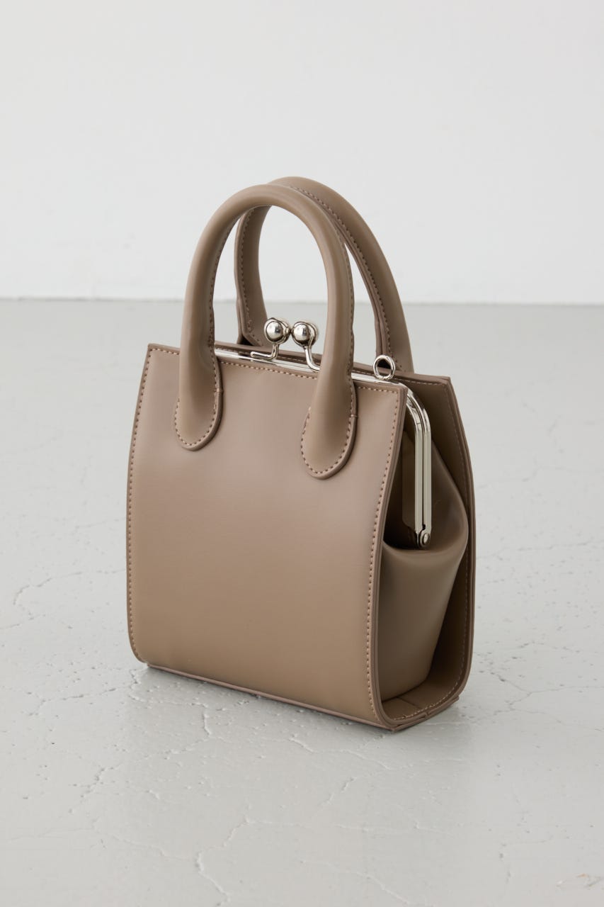 メタルフレームスクエアバッグ D/BEG FREE