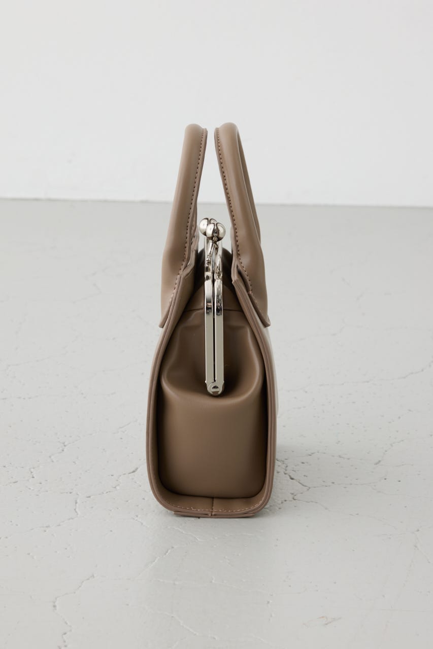 メタルフレームスクエアバッグ D/BEG FREE