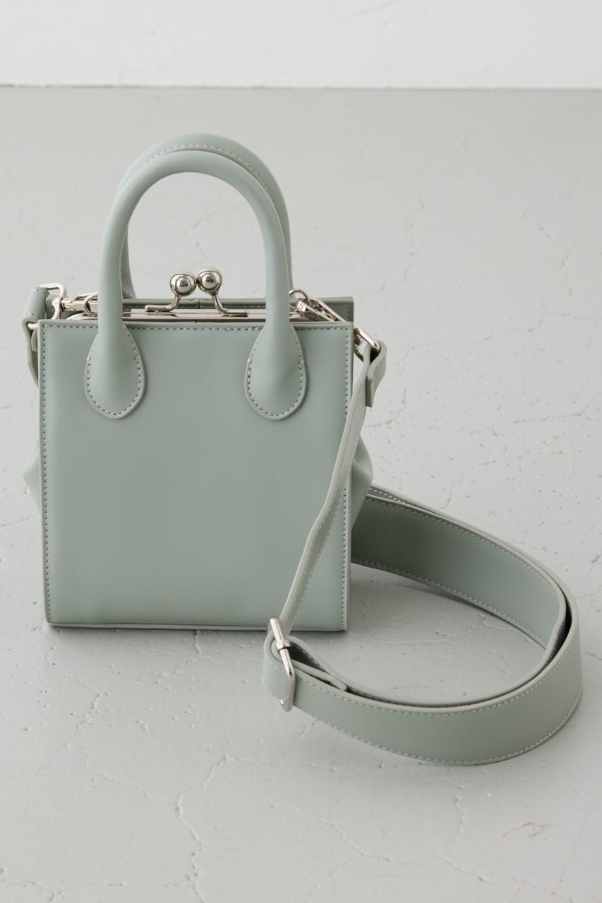 メタルフレームスクエアバッグ L/GRN FREE