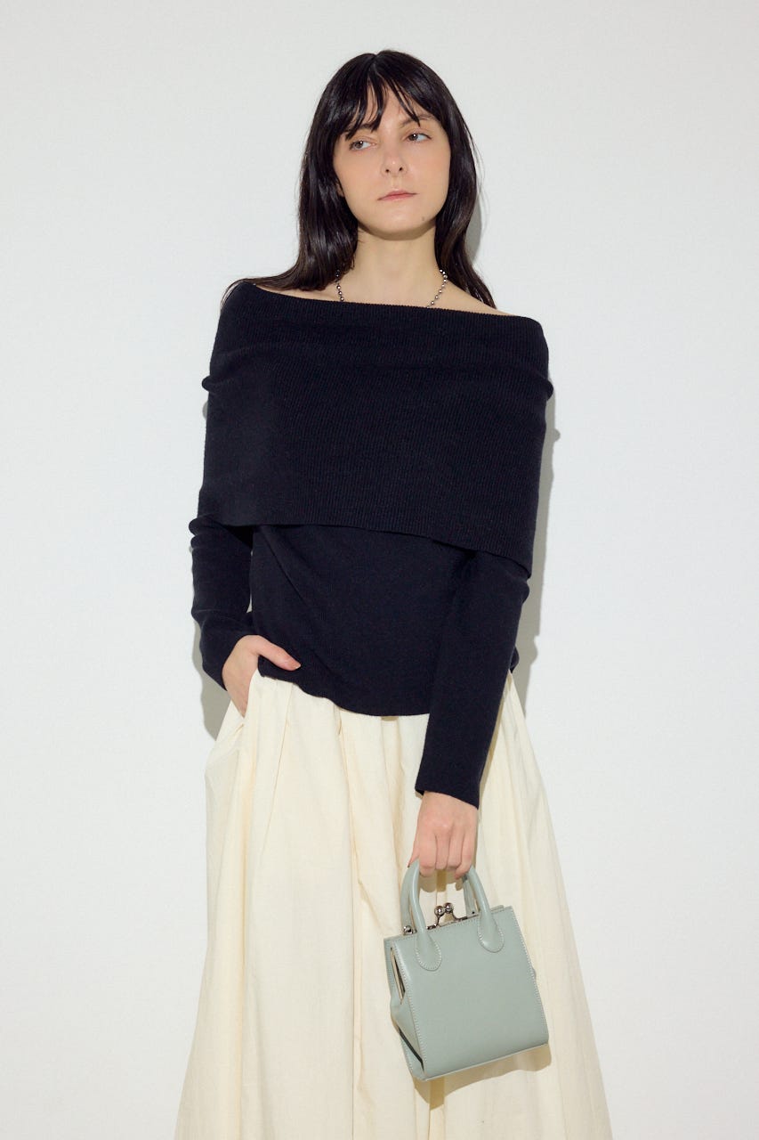 メタルフレームスクエアバッグ L/GRN FREE