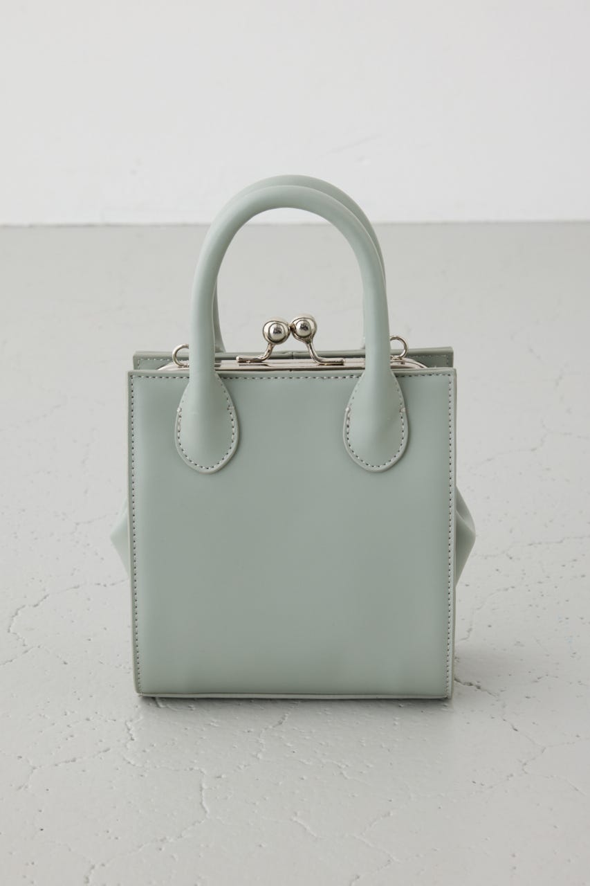 メタルフレームスクエアバッグ L/GRN FREE