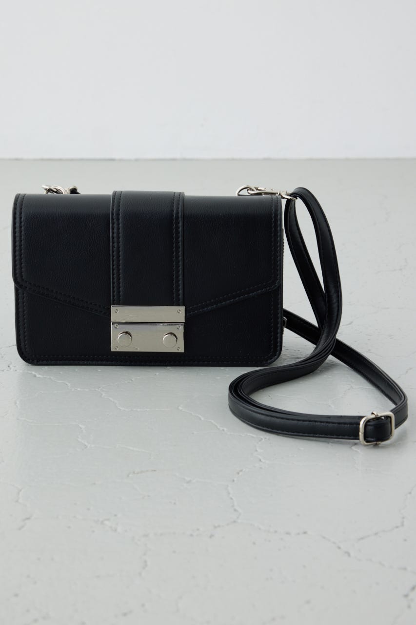 フラップデザインウォレットバッグ BLK FREE