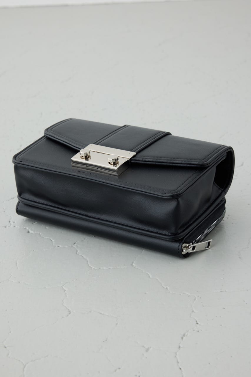 フラップデザインウォレットバッグ BLK FREE