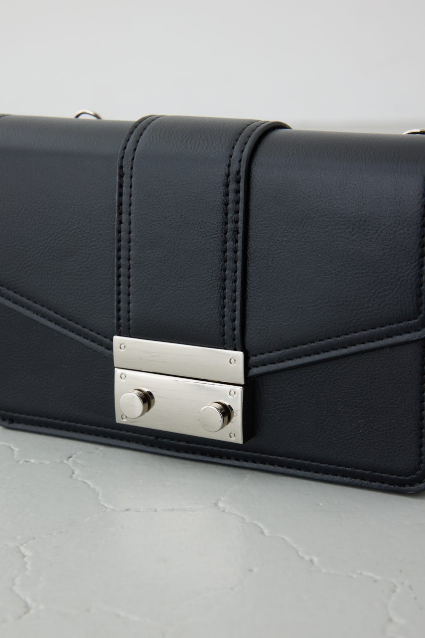 フラップデザインウォレットバッグ BLK FREE