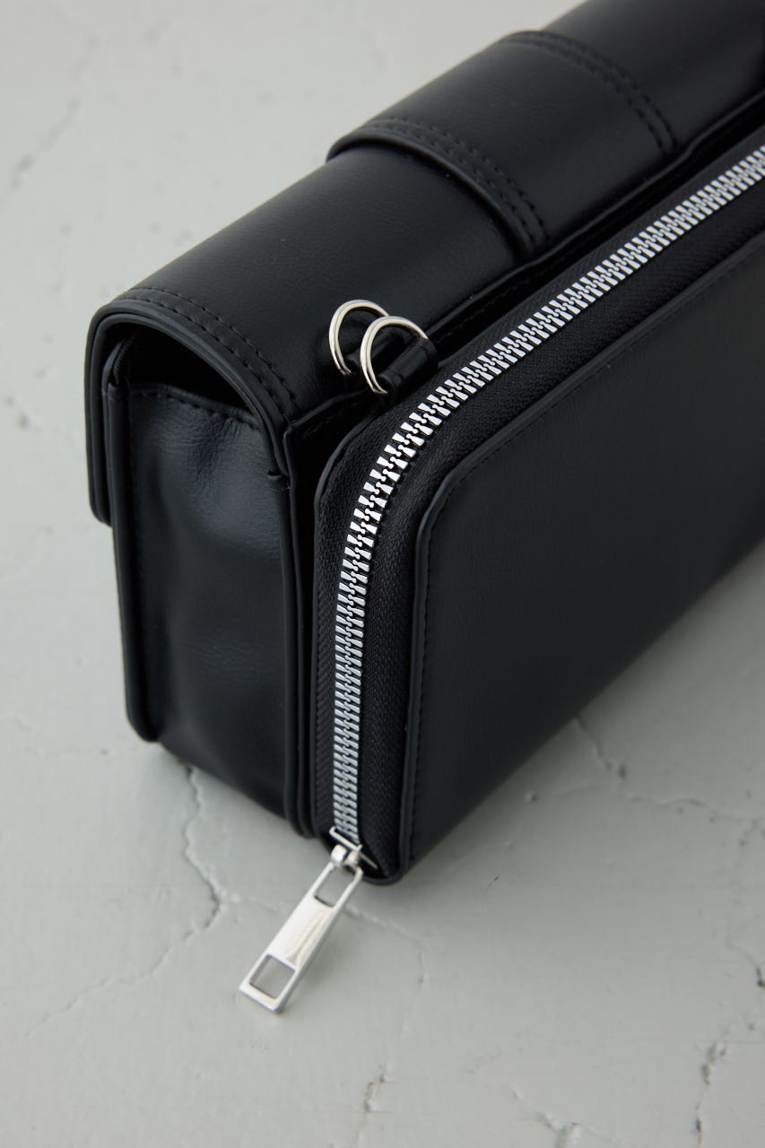 フラップデザインウォレットバッグ BLK FREE