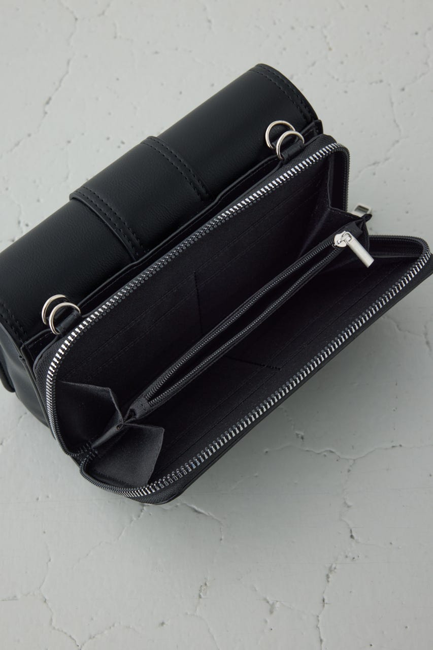 フラップデザインウォレットバッグ BLK FREE