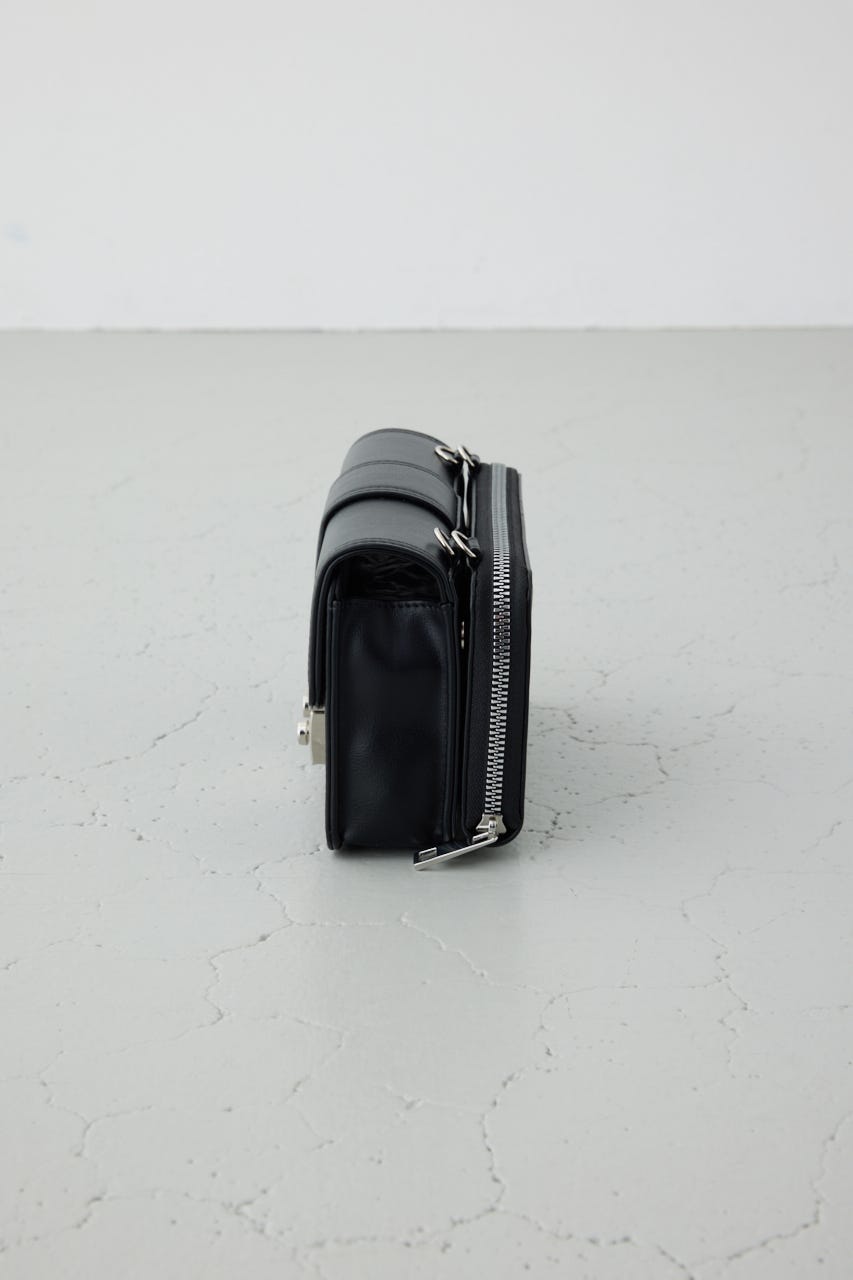 フラップデザインウォレットバッグ BLK FREE
