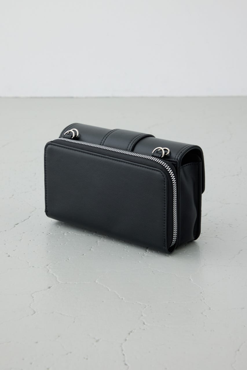 フラップデザインウォレットバッグ BLK FREE