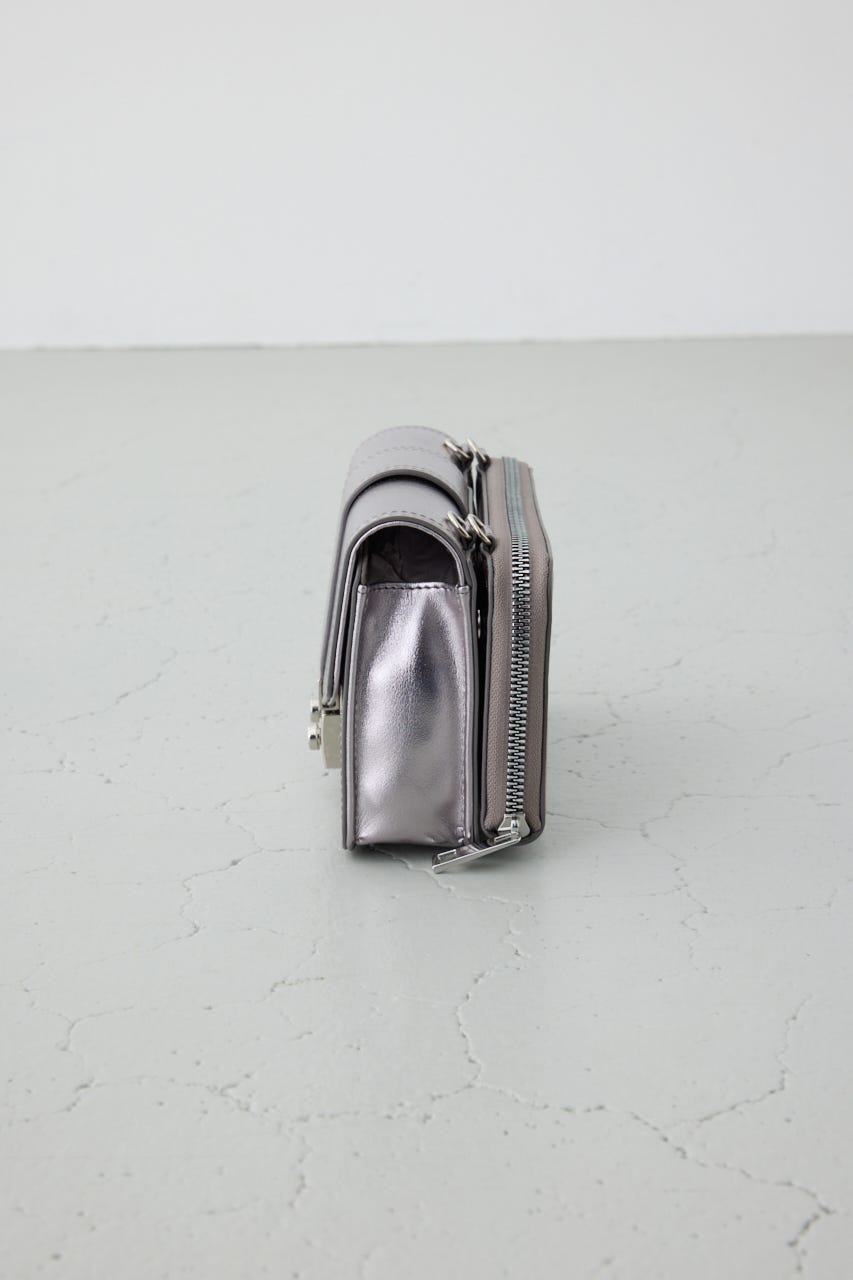 フラップデザインウォレットバッグ D/SLV FREE