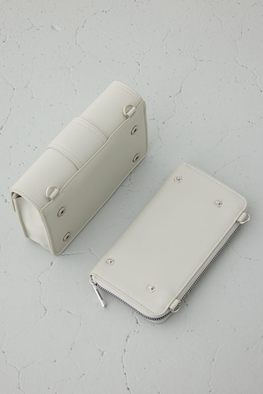 フラップデザインウォレットバッグ GREIGE FREE