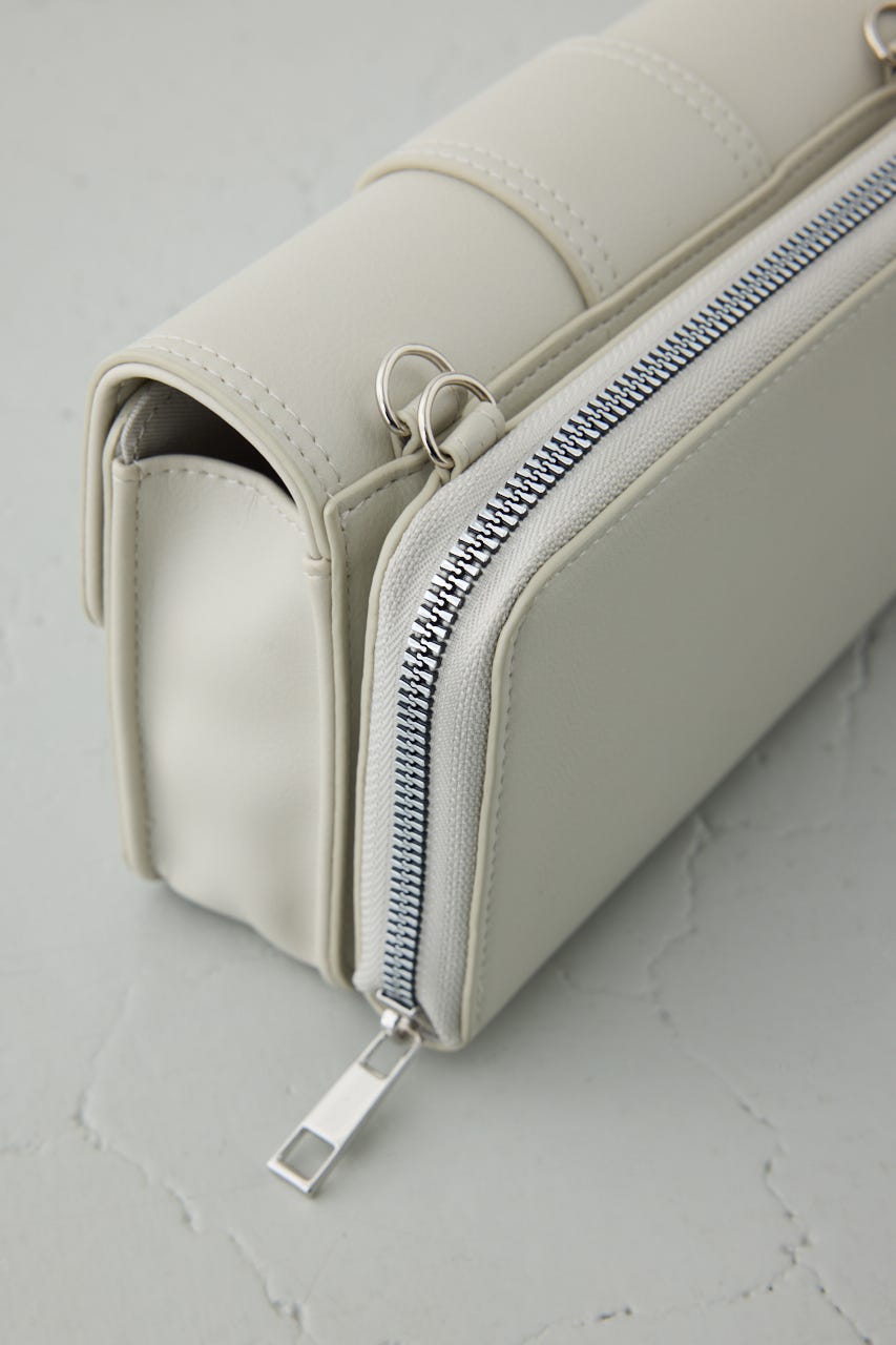 フラップデザインウォレットバッグ GREIGE FREE