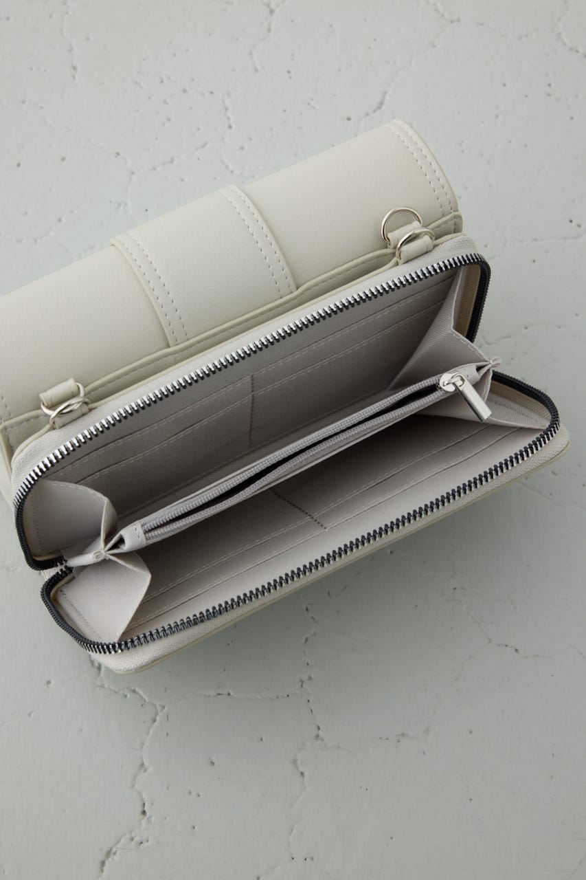 フラップデザインウォレットバッグ GREIGE FREE