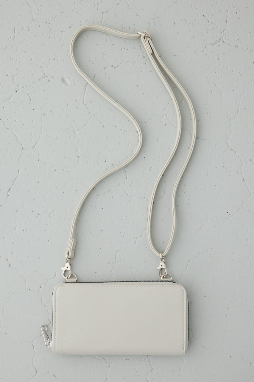 フラップデザインウォレットバッグ GREIGE FREE