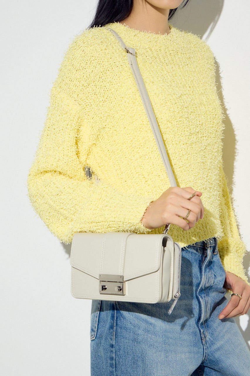 フラップデザインウォレットバッグ GREIGE FREE