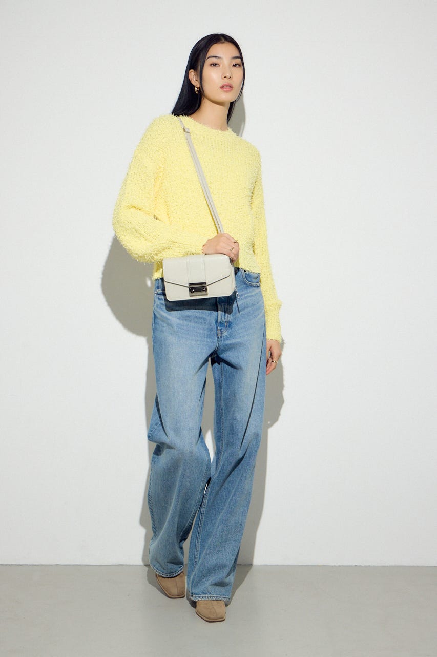 フラップデザインウォレットバッグ GREIGE FREE